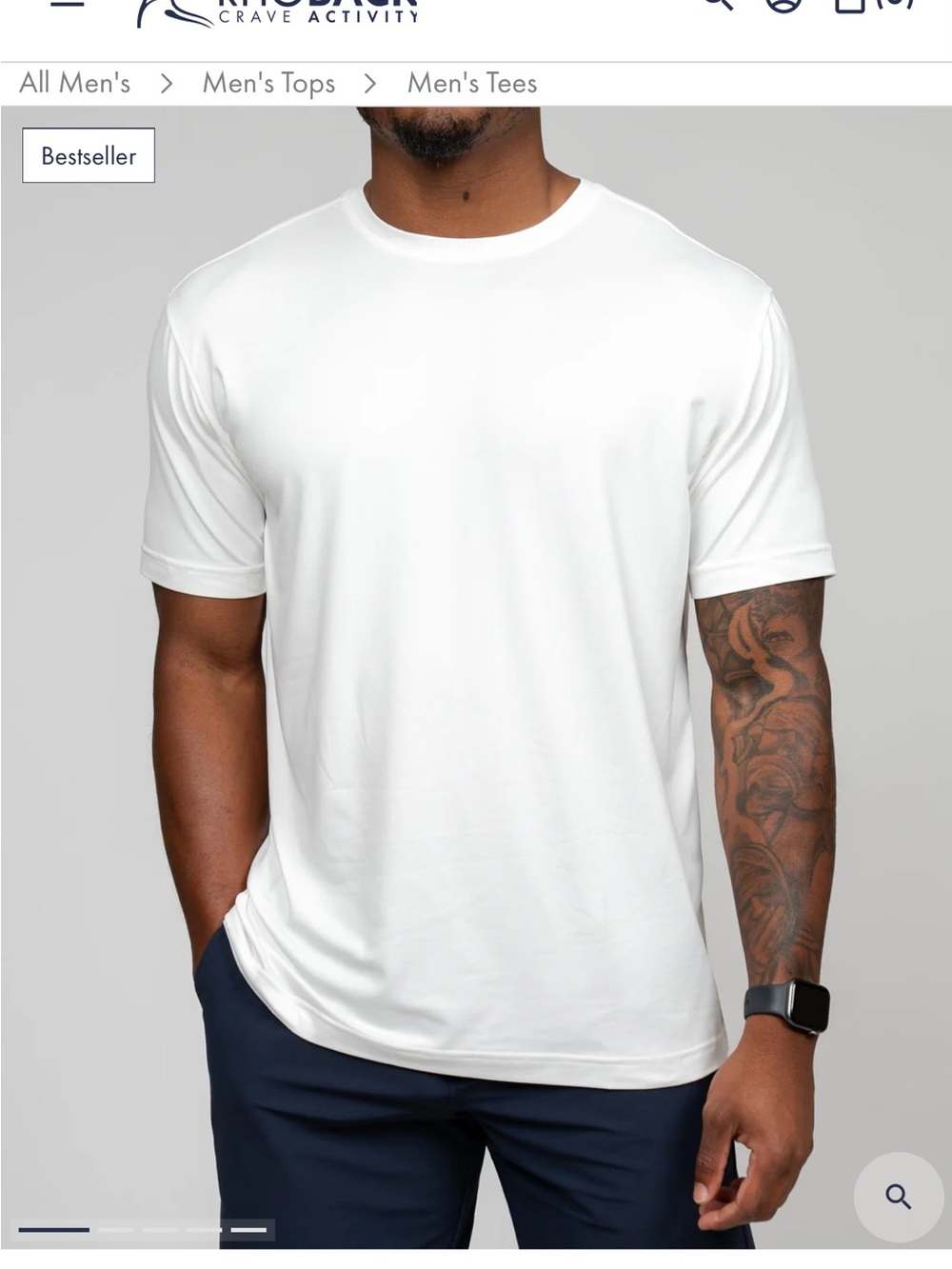 Rhoback Tailwind Performance Tee White (NWOT) (have multiple)